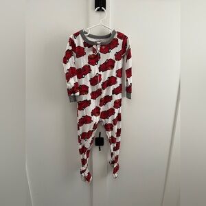 Red Fire Truck Kids One Piece Pajamas
